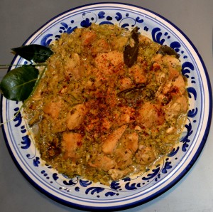 Pollo con broccoli al sentore di curry verde